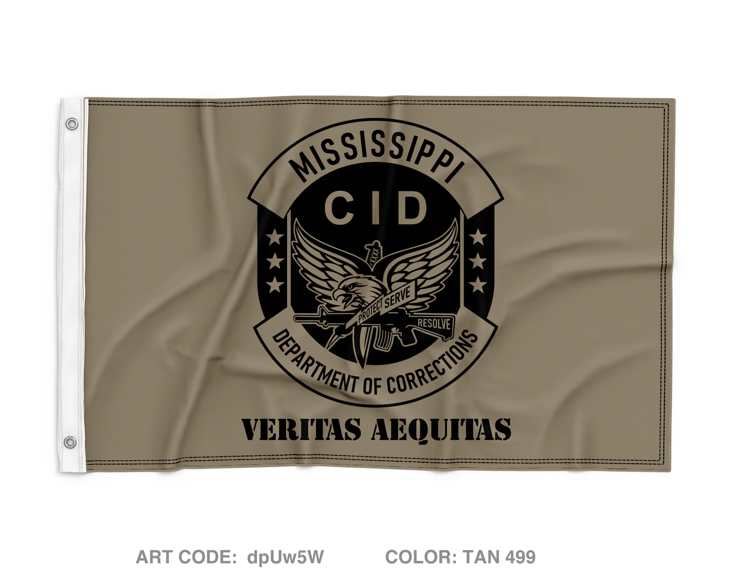 Mississippi Department of Corrections CID Wall Flag - dpUw5W