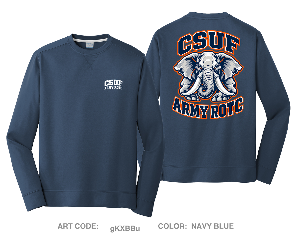 Cal State Fullerton Army ROTC Fundraising Collection HI-Tech Performance Crewneck Sweatshirt - gKXBBu
