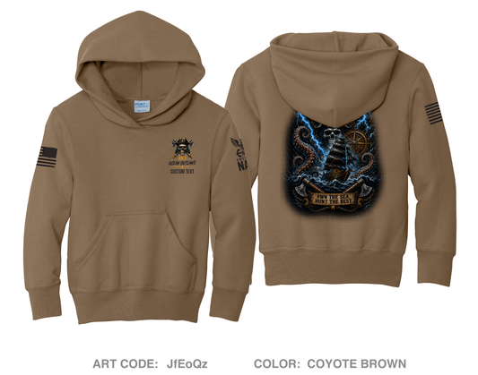 CUSTOM Ocean Outlaws Comfort Youth Cotton Blend Hooded Sweatshirt - JfEoQz_Y