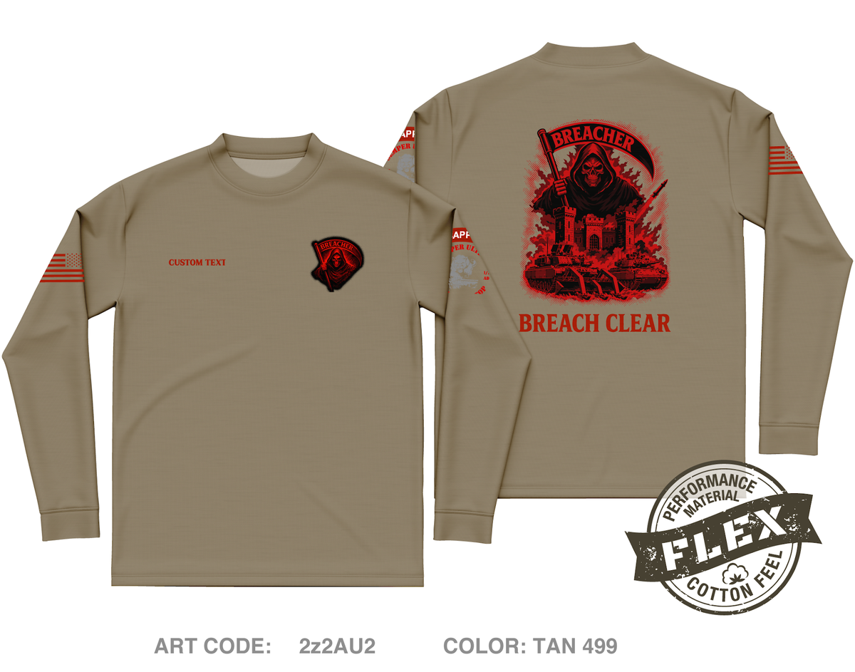 CUSTOM 82CEC-A (BREACHER), 16EN BN Core Men's LS Flex Performance Tee - 2z2AU2