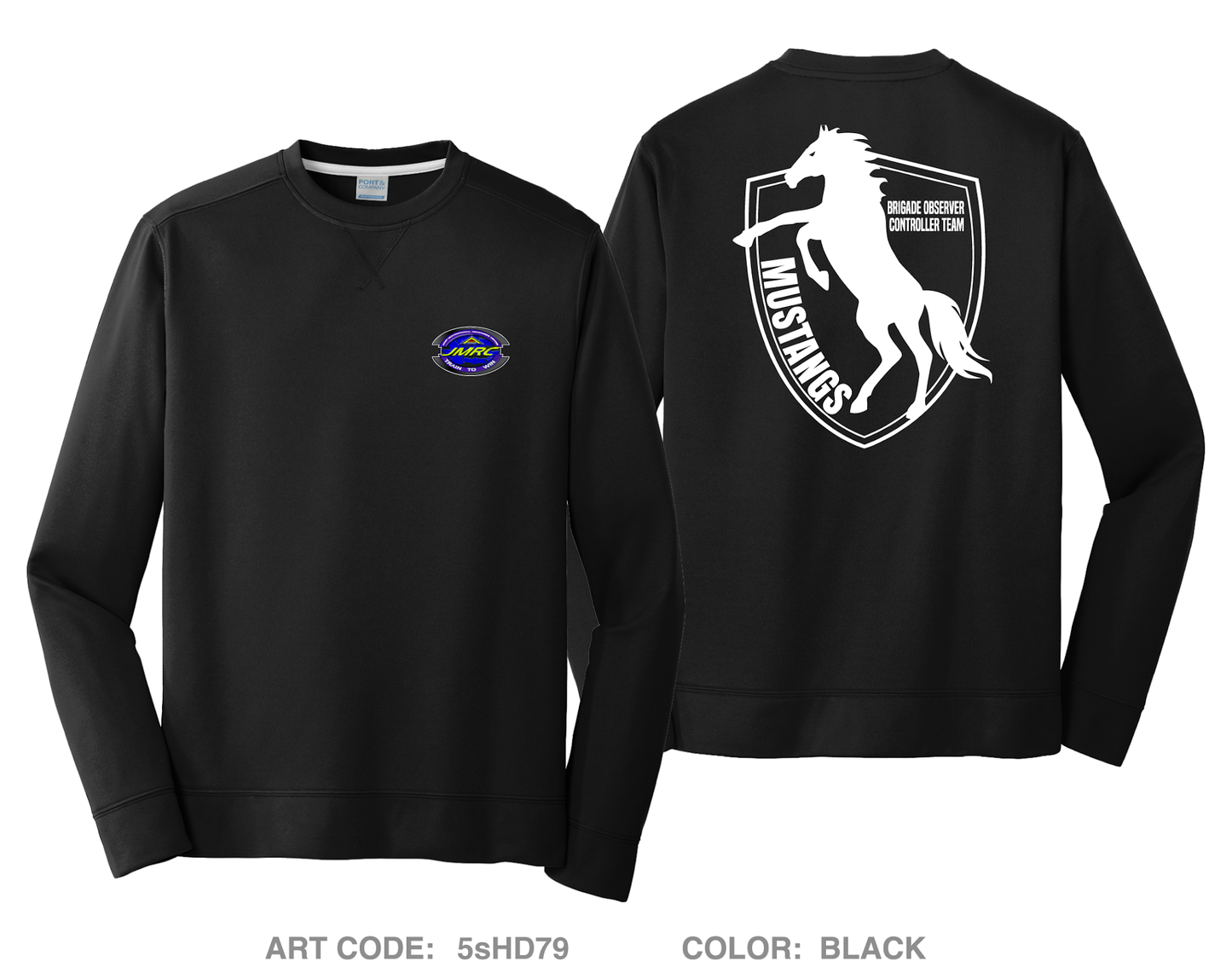 JMRC Mustang Team Hi-Tech Performance Crewneck Sweatshirt - 5sHD79