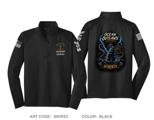 CUSTOM Ocean Outlaws Hi-Tech Performance Quarter-Zip Fleece Jacket - 80HPE2