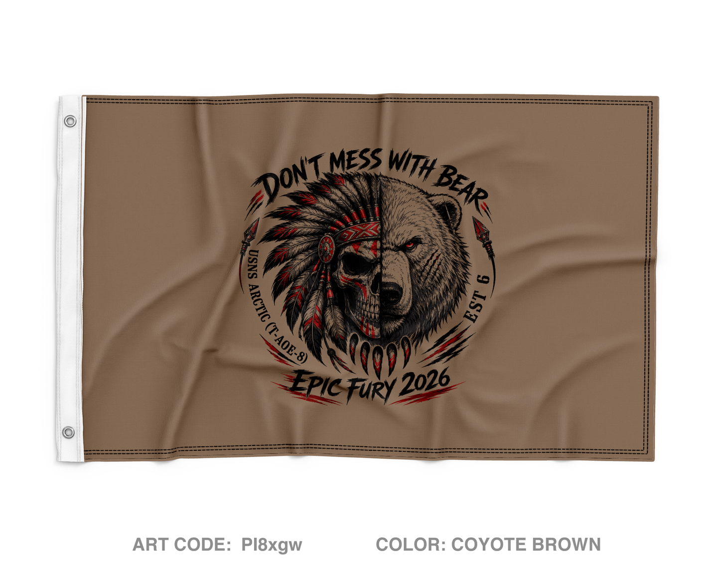 MESG-2 Detachment Bahrain Wall Flag - PI8xgw