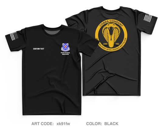 CUSTOM Charlie "Cobras" Company, 305th MI BN, 111th MI BDE Core Men's SS Performance Tee - xk91fw