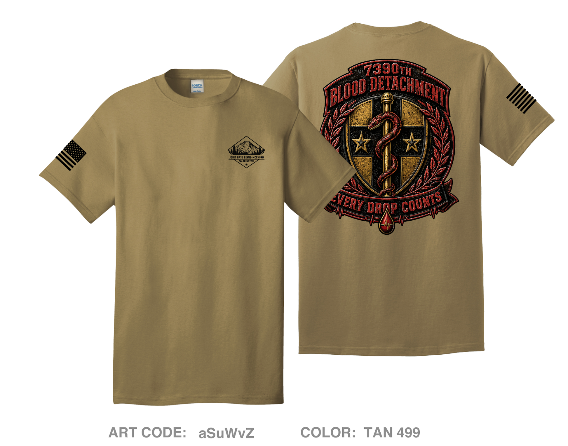 7390th blood detachment Fundraising Collection Comfort Unisex Cotton SS Tee - aSuWvZ