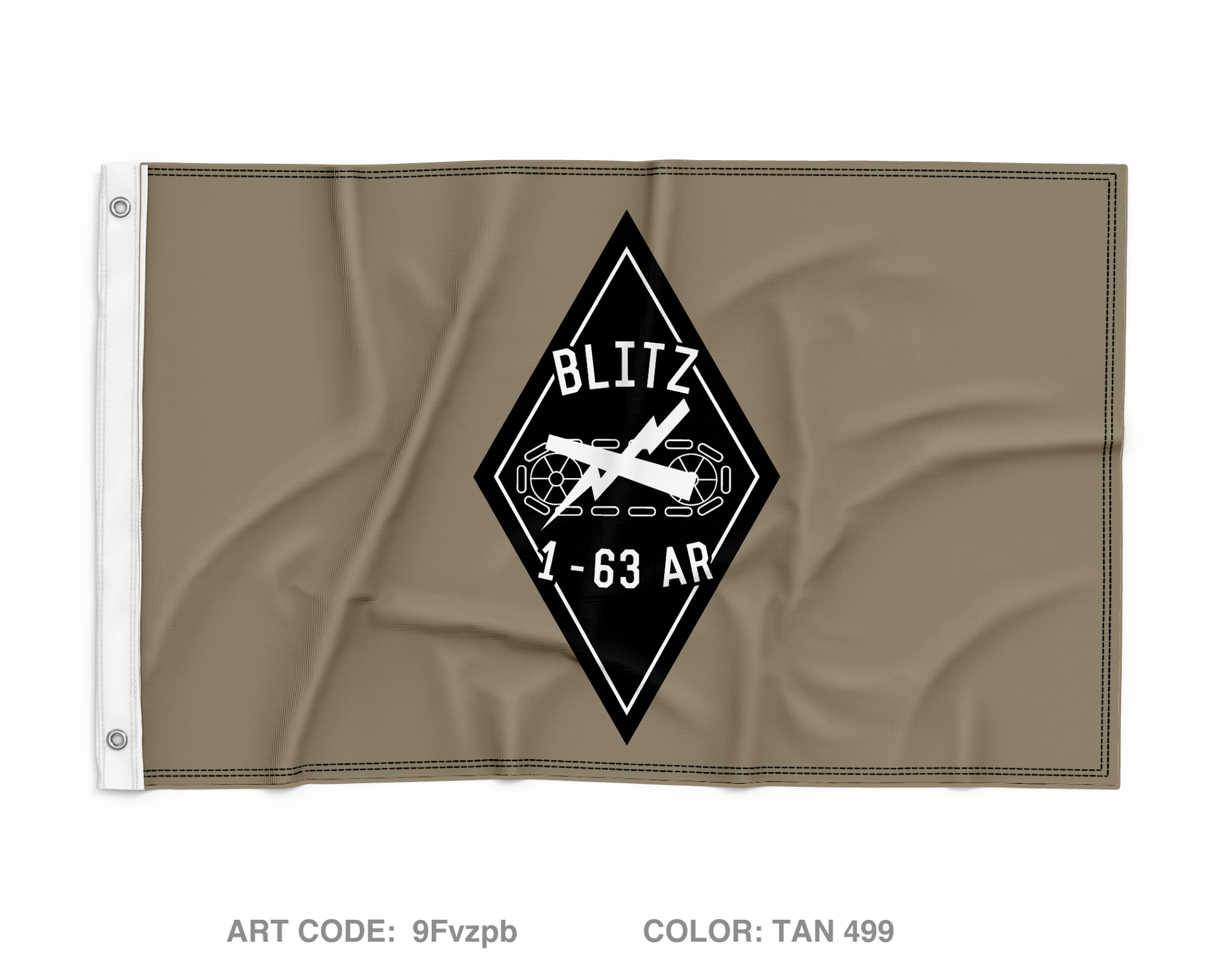 Blitz Company, 1-63 AR Wall Flag - 9Fvzpb