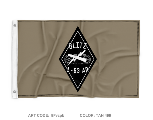 Blitz Company, 1-63 AR Wall Flag - 9Fvzpb