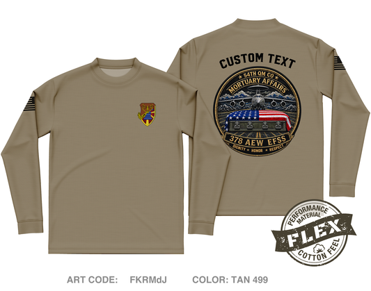 CUSTOM 54th/378th MA Core Men's LS Flex Performance Tee - FKRMdJ