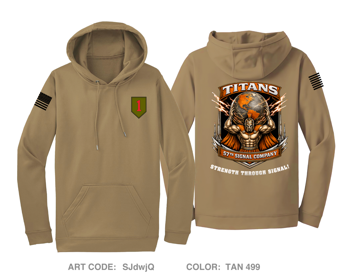 57th Signal Company, 101BSB, 1ABCT, 1ID Hi-Tech Performance Hoodie - SJdwjQ