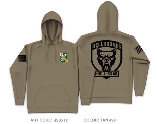 HHC 1-63 AR Core Men's Hooded Performance Sweatshirt - J9UxTc