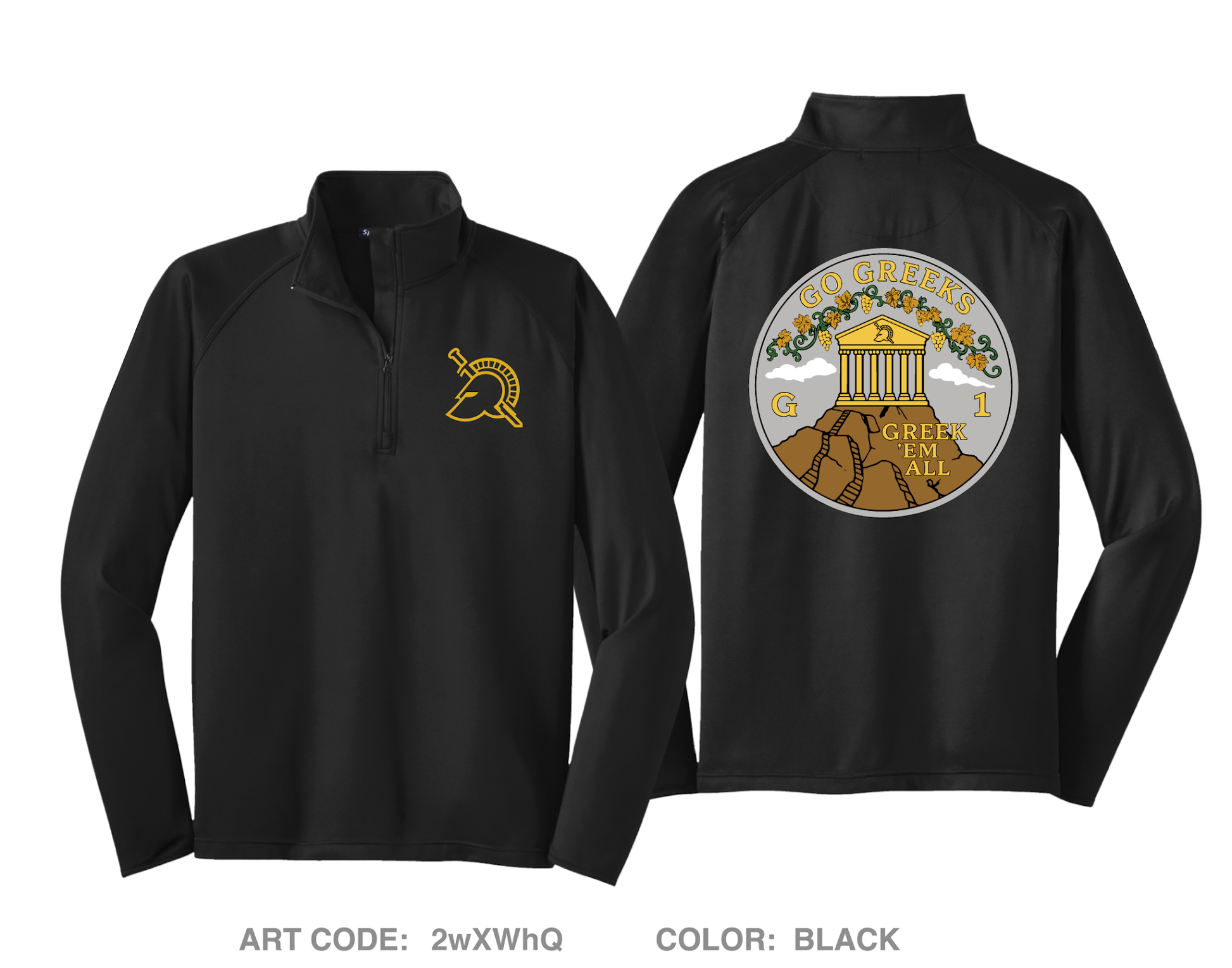 G1 Greeks Fundraising Collection Hi-Tech Performance Quarter-Zip Fleece Jacket - 2wXWhQ