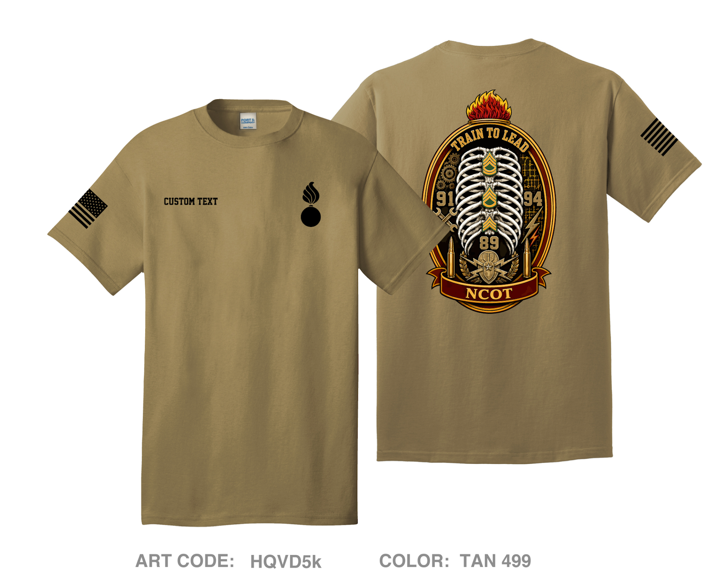 CUSTOM 16th Ord Bn, NCOT Comfort Unisex Cotton SS Tee - HQVD5k