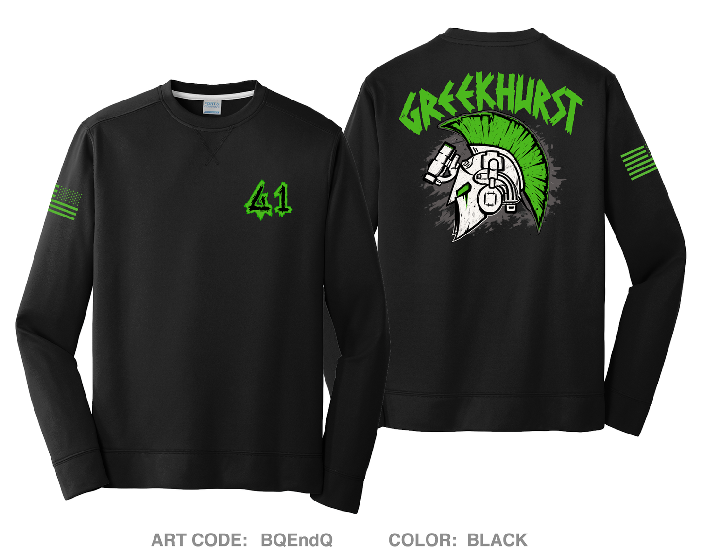 G1 Greeks Fundraising Collection HI-Tech Performance Crewneck Sweatshirt - BQEndQ