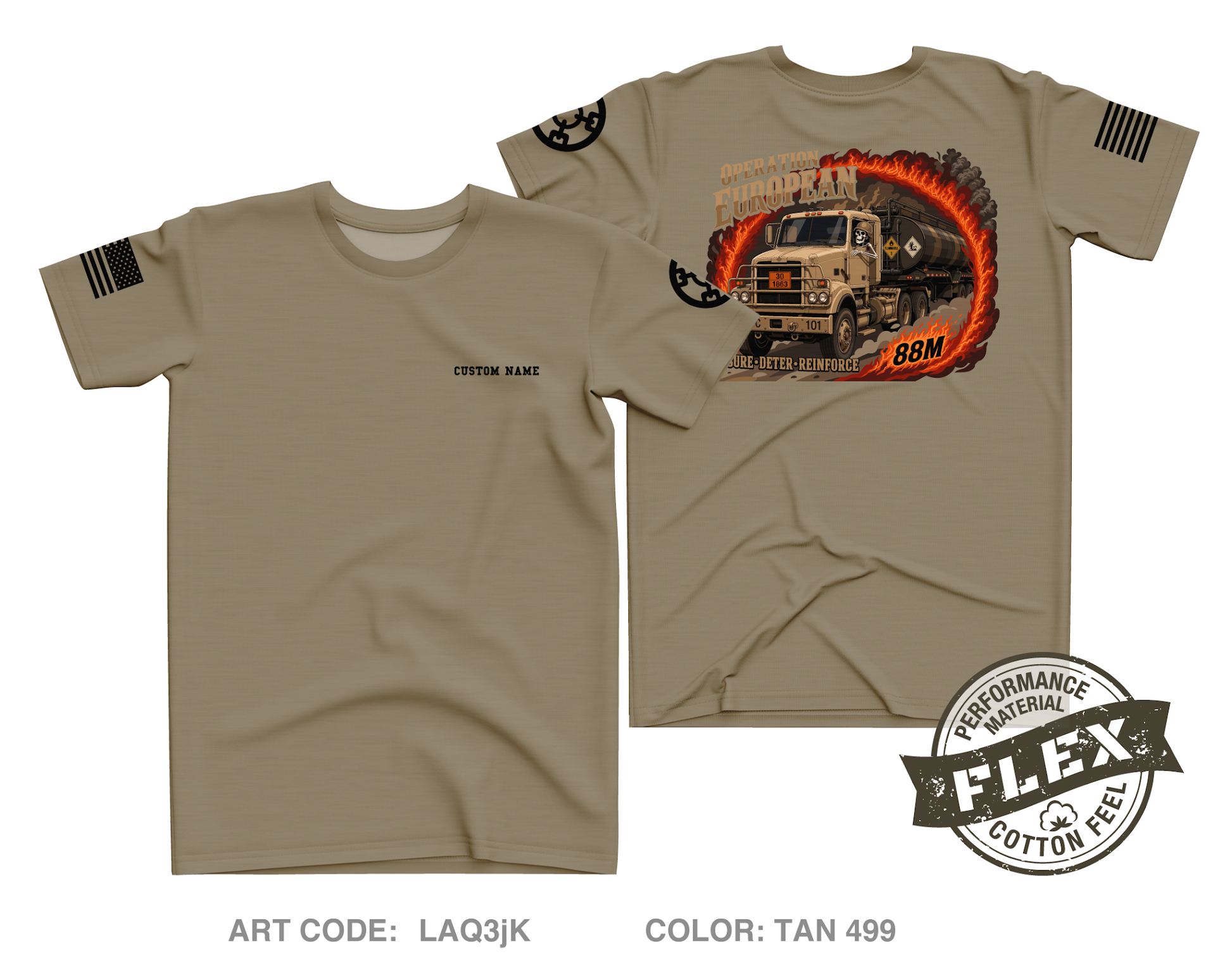 CUSTOM 454th TC CO Core Men's SS Flex Performance Tee - LAQ3jK