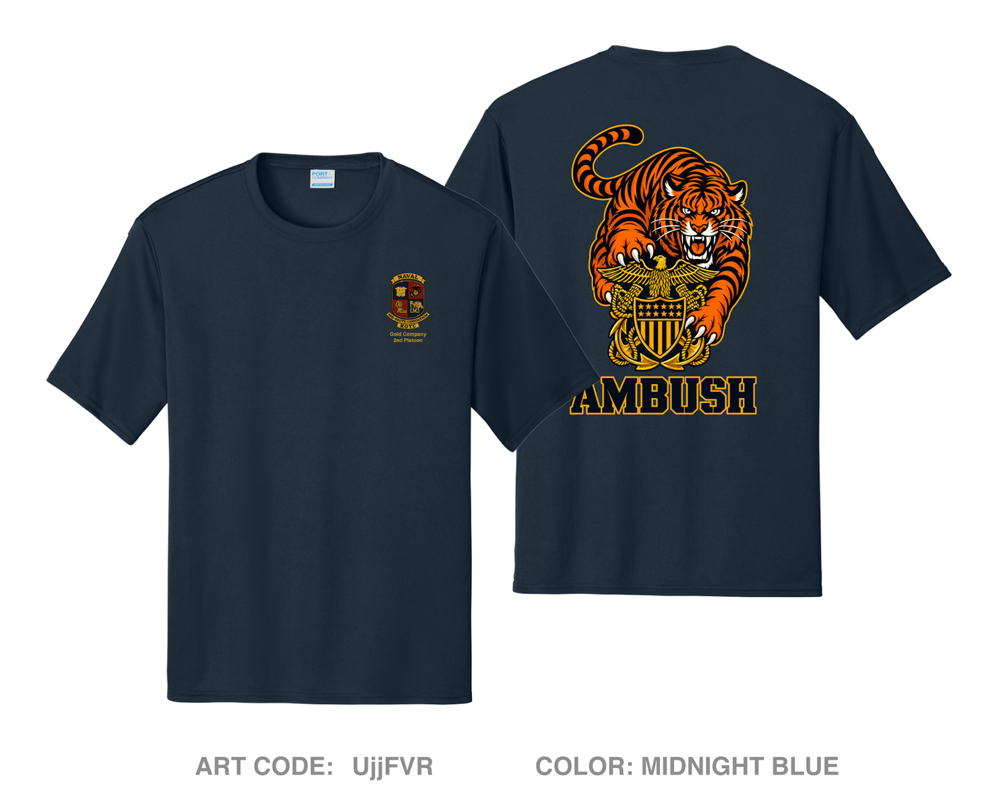 University of Memphis NROTC Hi-Tech Performance Unisex SS Tee - UjjFVR