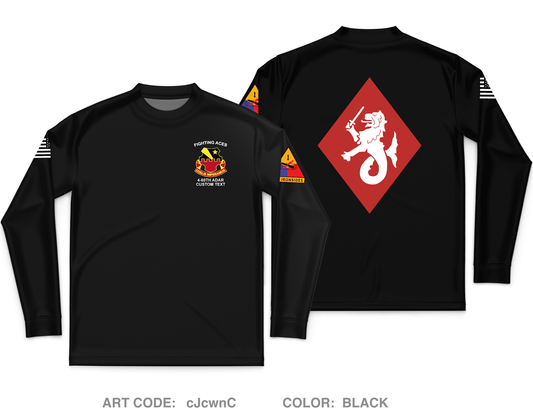 CUSTOM HHB, 4-60th ADAR Core Men's LS Performance Tee - cJcwnC