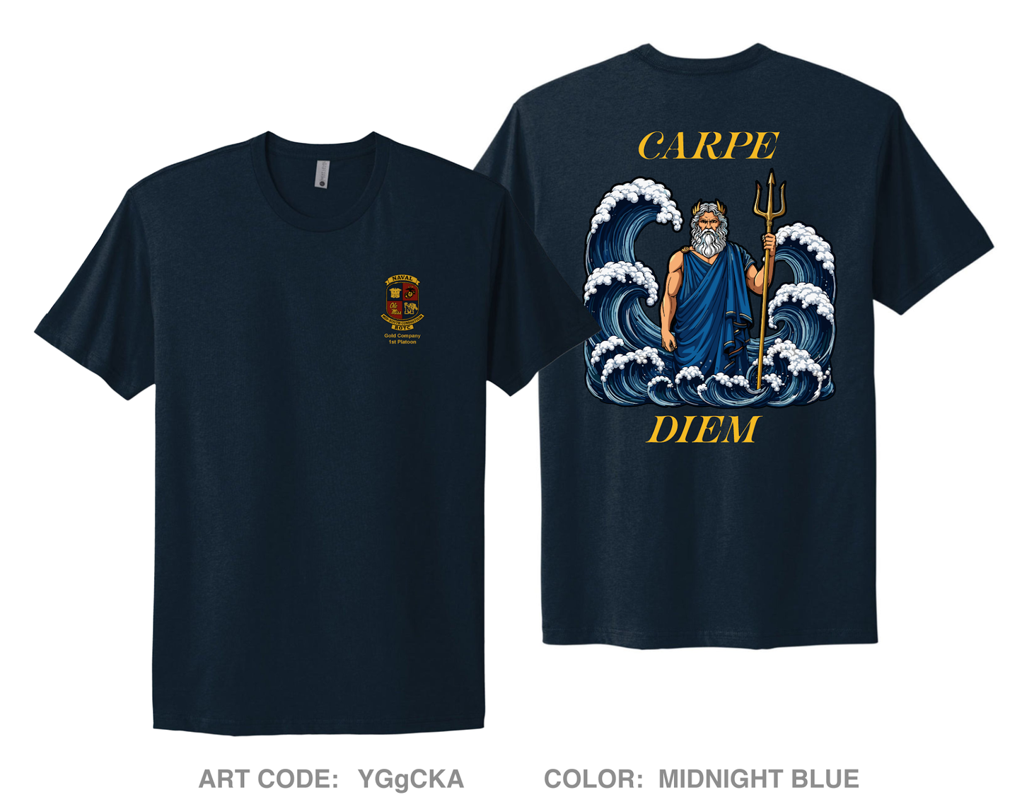 University of Memphis NROTC Comfort Unisex Cotton SS Tee - YGgCKA