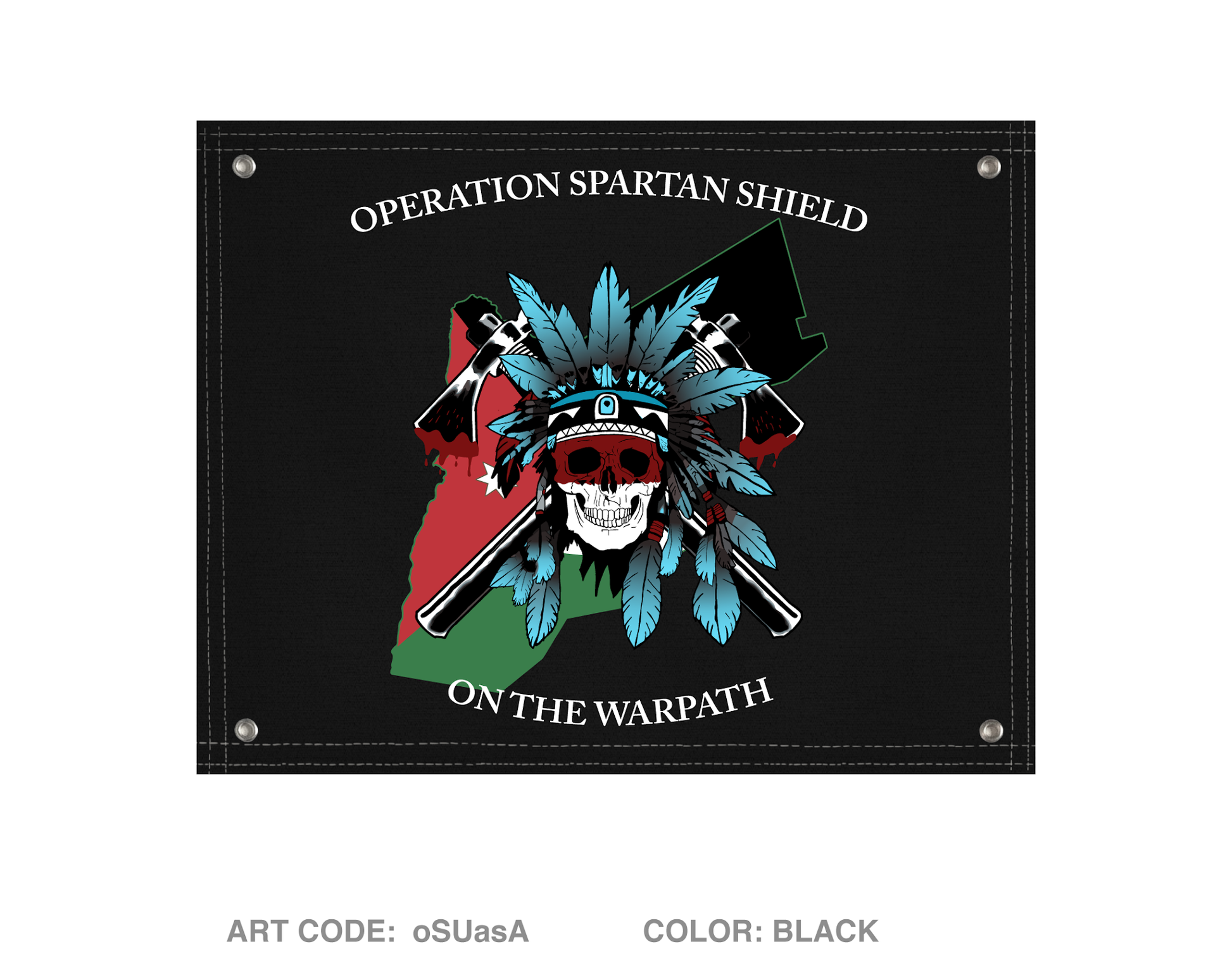 Comanche Company 2-87 IN Banner Flag - oSUasA