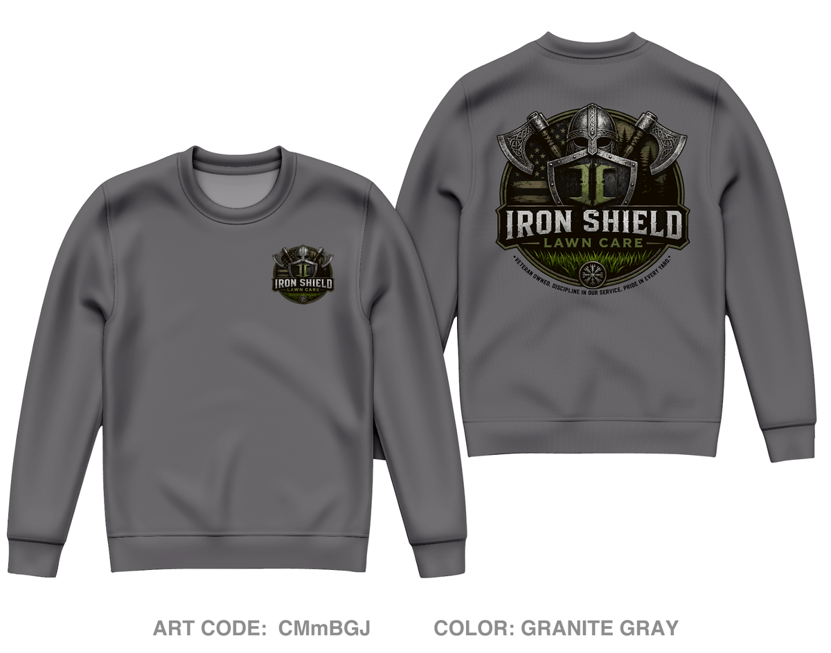 Iron Shield Lawncare Core Men's Crewneck Performance Sweatshirt - CMmBGJ