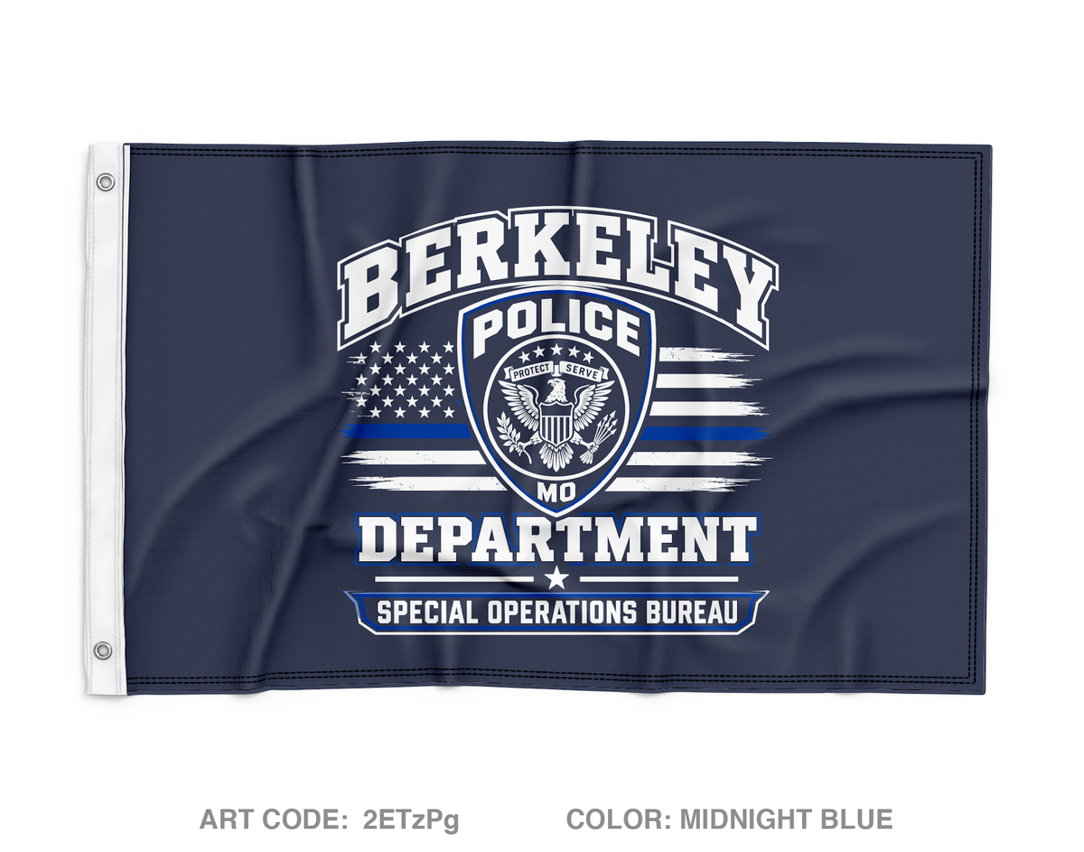 Berkeley Police Department Wall Flag - 2ETzPg