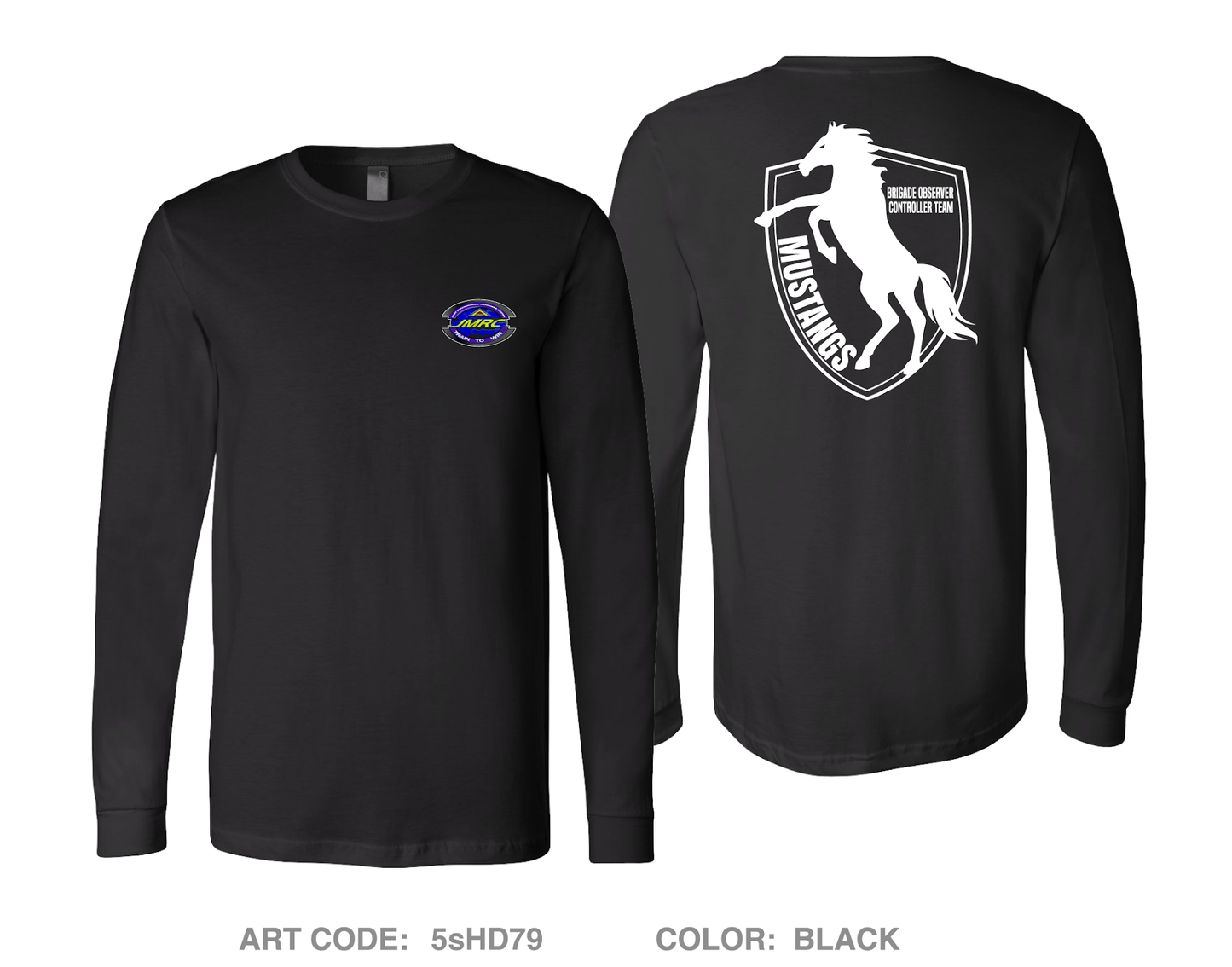 JMRC Mustang Team Comfort Unisex Cotton LS Tee - 5sHD79
