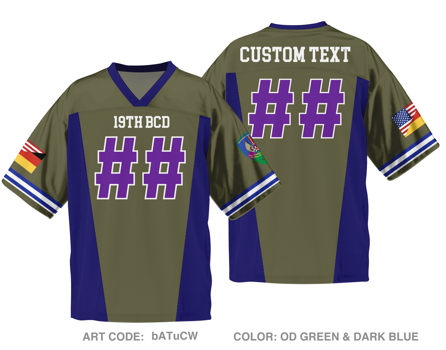 CUSTOM 19 BCD Classic Football Jersey - bATuCW