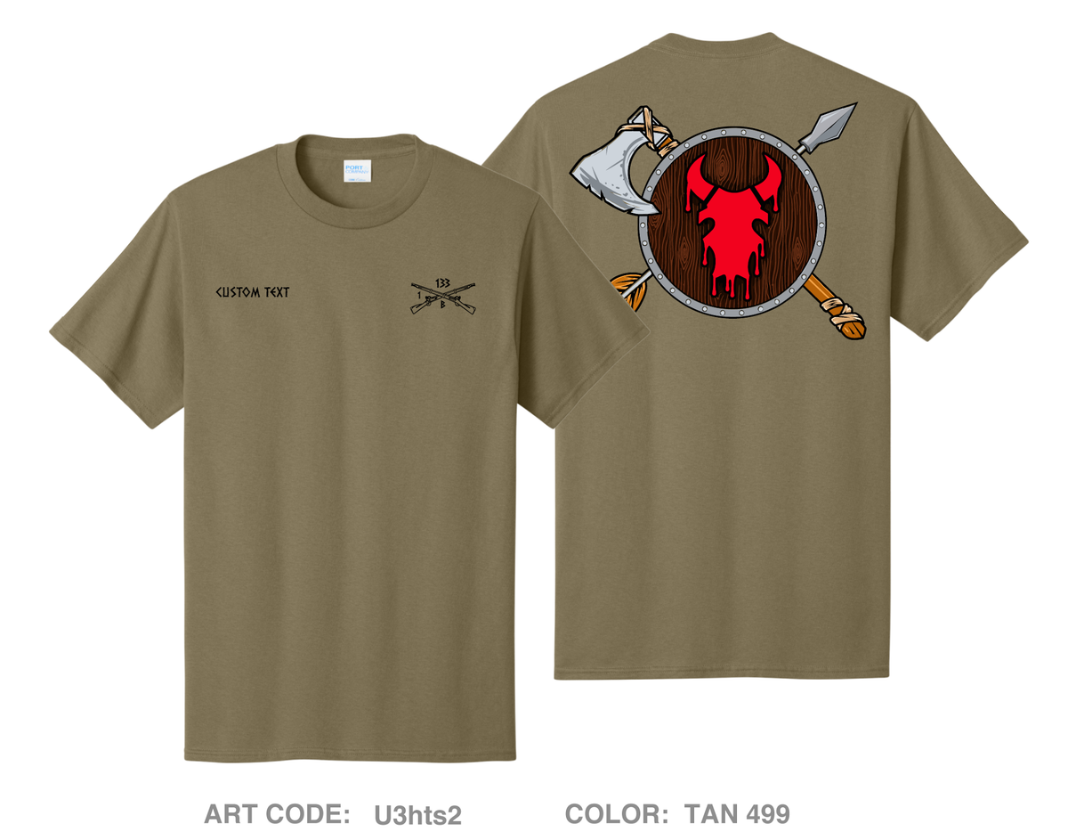 CUSTOM CO B 1-133 IN Comfort Unisex Cotton SS Tee - U3hts2