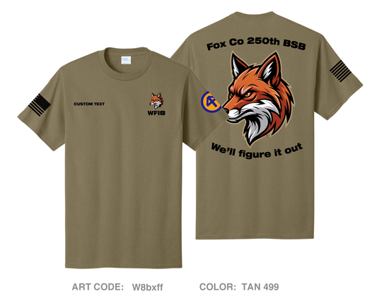 CUSTOM Fox Co 250th BSB Comfort Unisex Cotton SS Tee Fundraising Collection - W8bxff