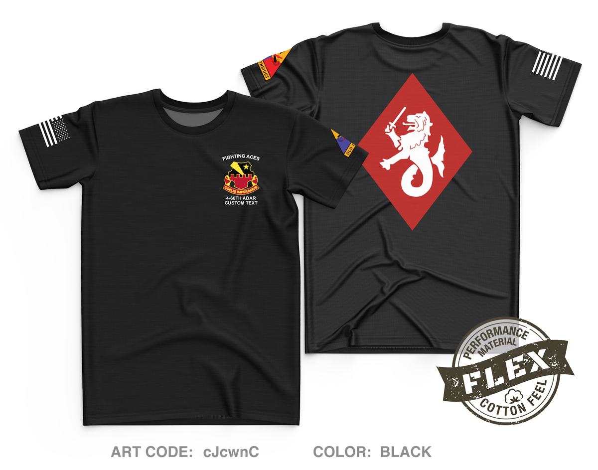 CUSTOM HHB, 4-60th ADAR Core Men's SS Flex Performance Tee - cJcwnC