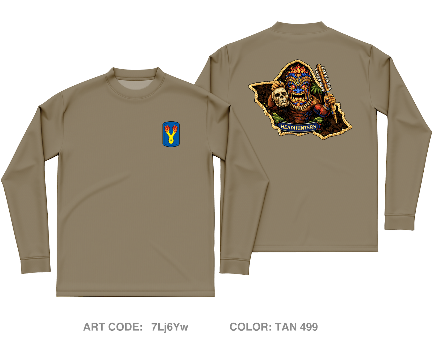 HHC, 196th IN BDE Core Men's LS Performance Tee - 7Lj6Yw