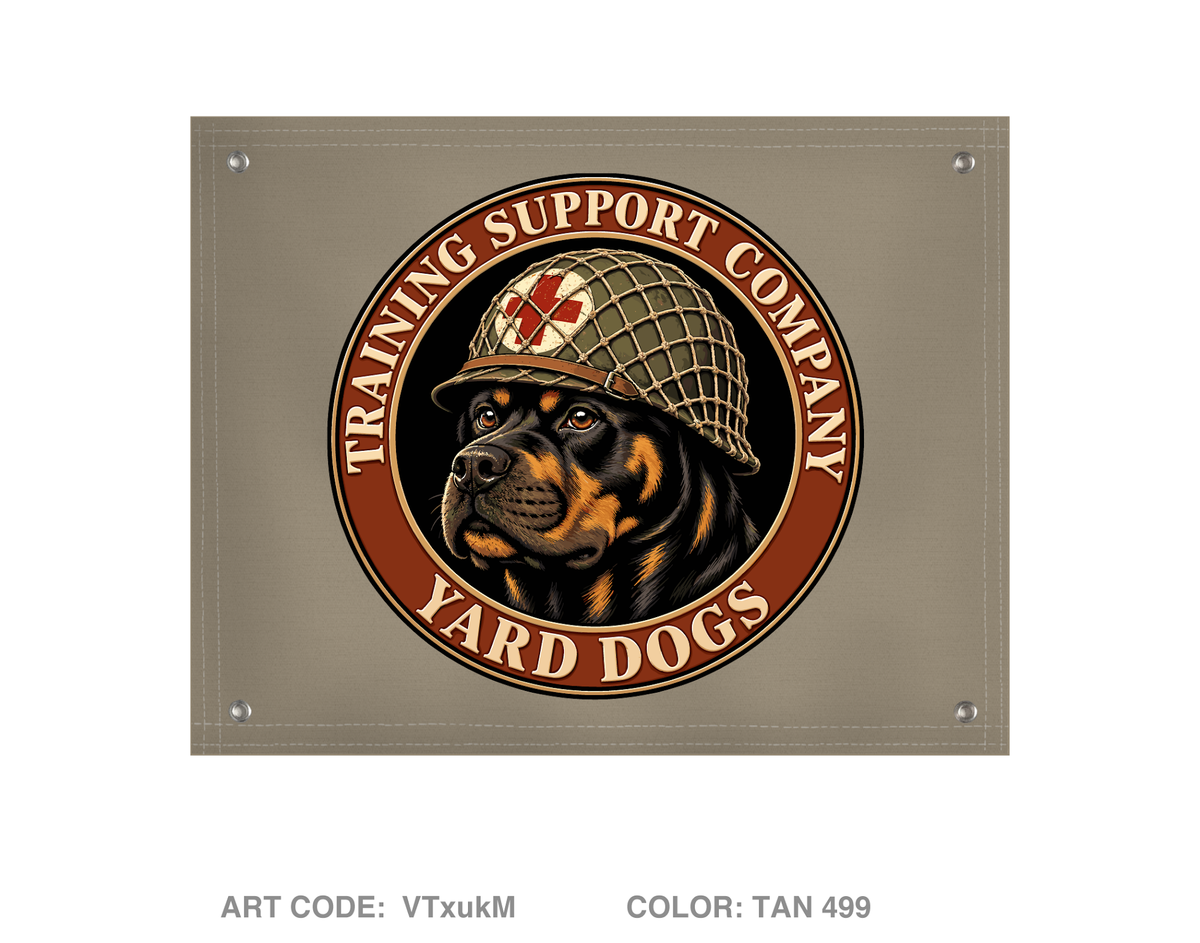 Training Support Company Yard Dogs Banner Flag - VTxukM