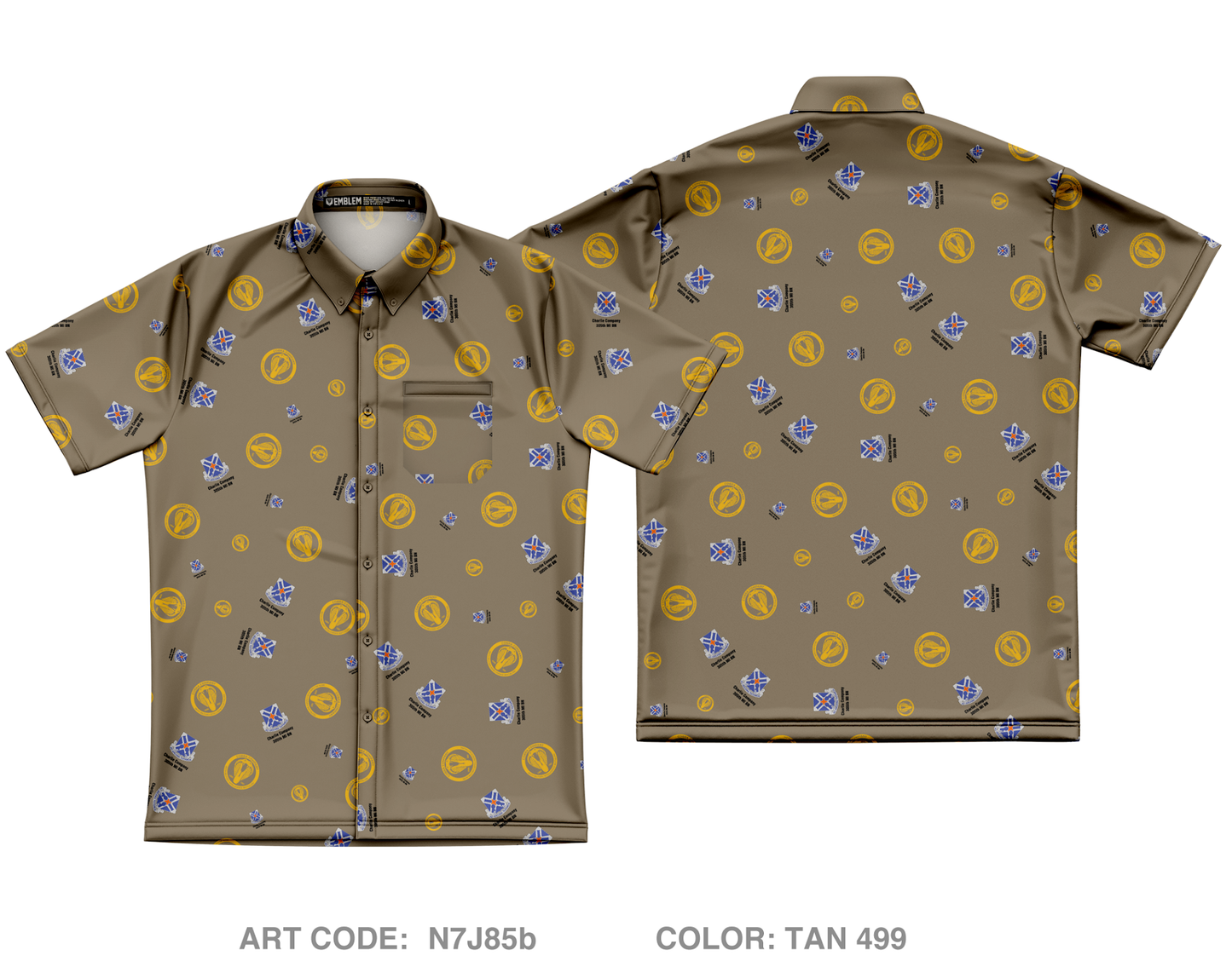 Charlie "Cobras" Company, 305th MI BN, 111th MI BDE Core Men's SS Performance Party Shirt - N7J85b