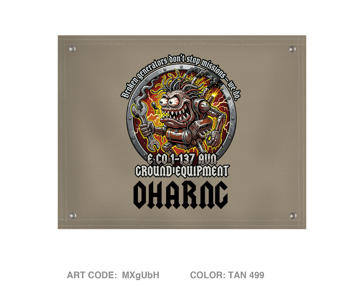 E Co. 1-137 AVN Maint. Platoon Banner Flag - MXgUbH
