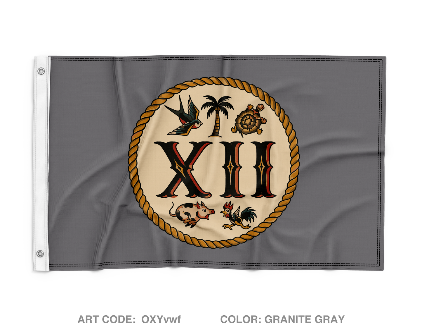 MESG-2 Det Bahrain EST 12 Wall Flag - OXYvwf