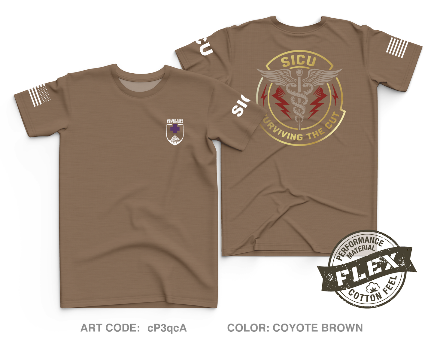 WRNMMC Surgical ICU Core Men's SS Flex Performance Tee - cP3qcA