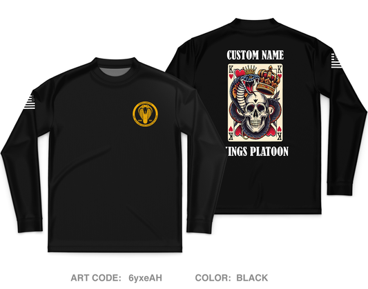 CUSTOM Kings Platoon Charlie Company 305th MI BN Core Men's LS Performance Tee - 6yxeAH