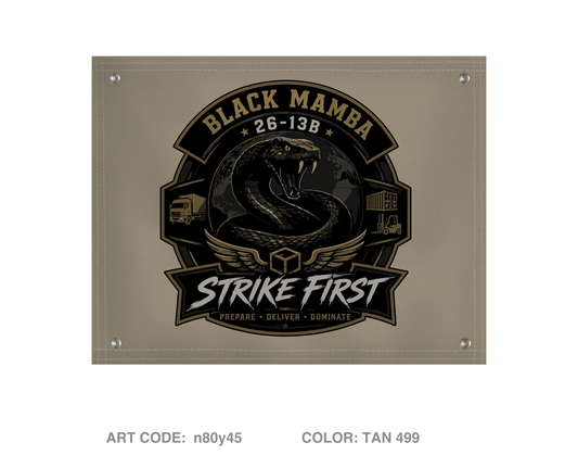 26-13B Black Mambas Fundraising Collection Banner Flag - n80y45