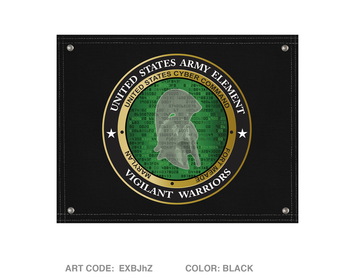 United States Army Element, CYBERCOM Banner Flag - EXBJhZ