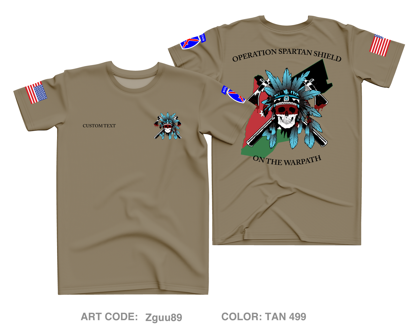 CUSTOM Comanche Company 2-87 IN Core Men's SS Performance Tee - Zguu89
