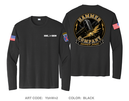 HHC, 1-32IN Hi-Tech Performance Unisex LS Tee - YbhWn2