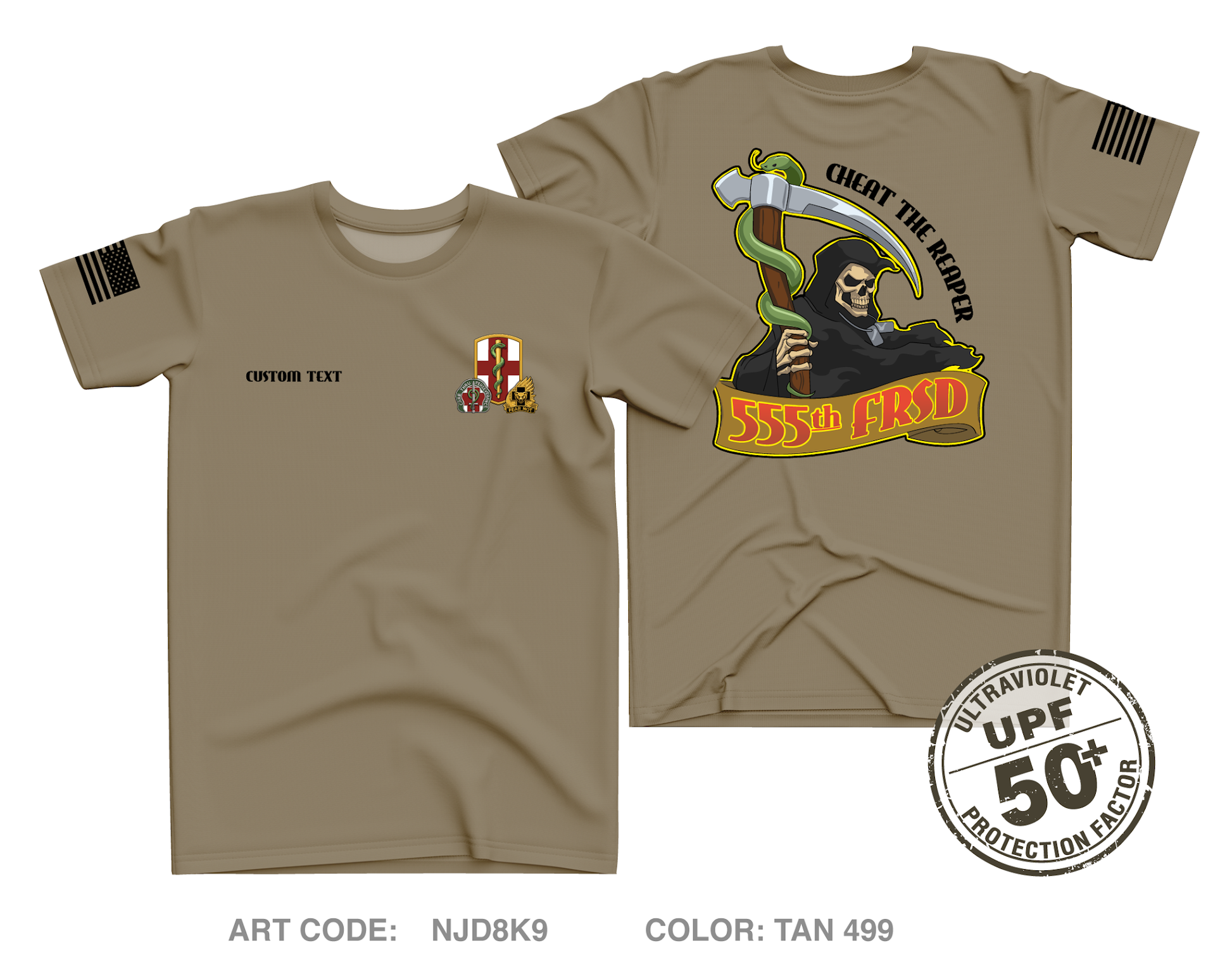CUSTOM 555th FRSD Core Men's UPF 50+ Performance SS Tee - NJD8K9