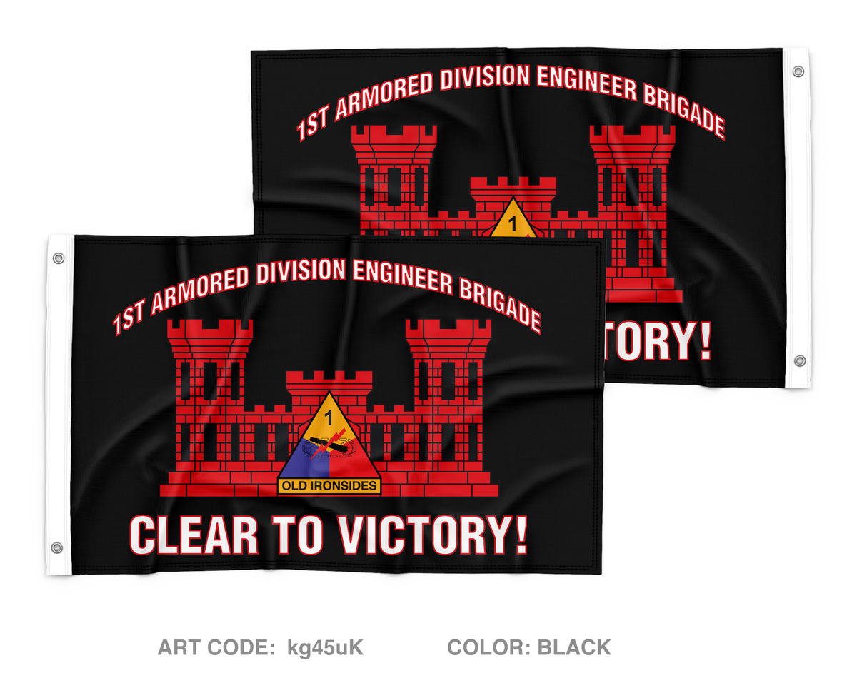 1AD EN BDE Double-Sided Flag - kg45uK