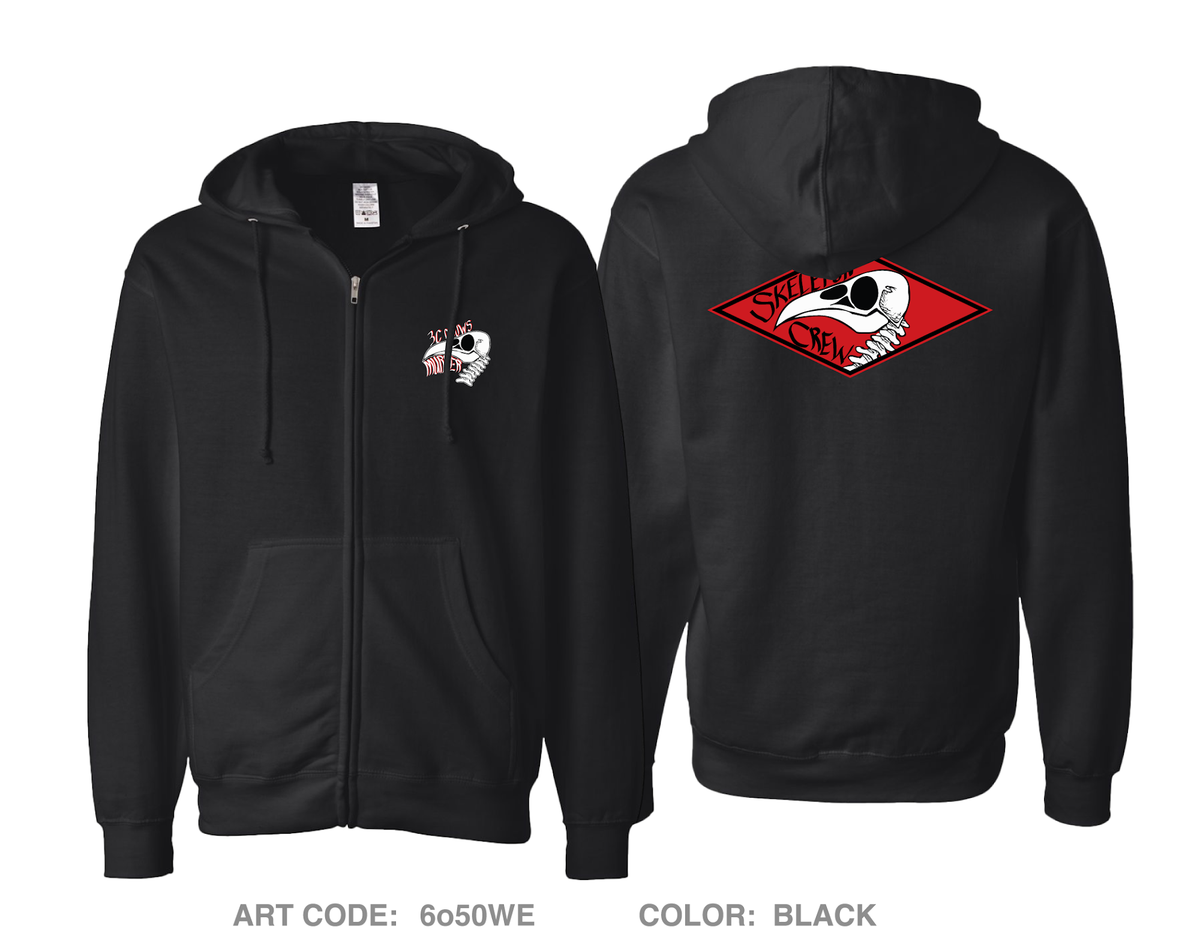 Crow PLT/3-319 AFAR Comfort Unisex Cotton Blend Full-Zip Hooded Sweatshirt - 6o50WE