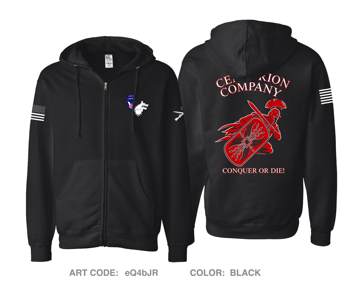 C Co. 1-24 (Centurions) Fundraising Collection Comfort Unisex Cotton Blend Full-Zip Hooded Sweatshirt - eQ4bJR