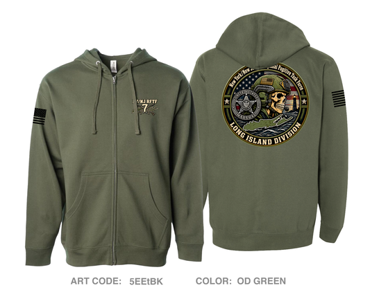 USMS NY/NJ RFTF Long Island Comfort Unisex Cotton Blend Full-Zip Hooded Sweatshirt - 5EEtBK