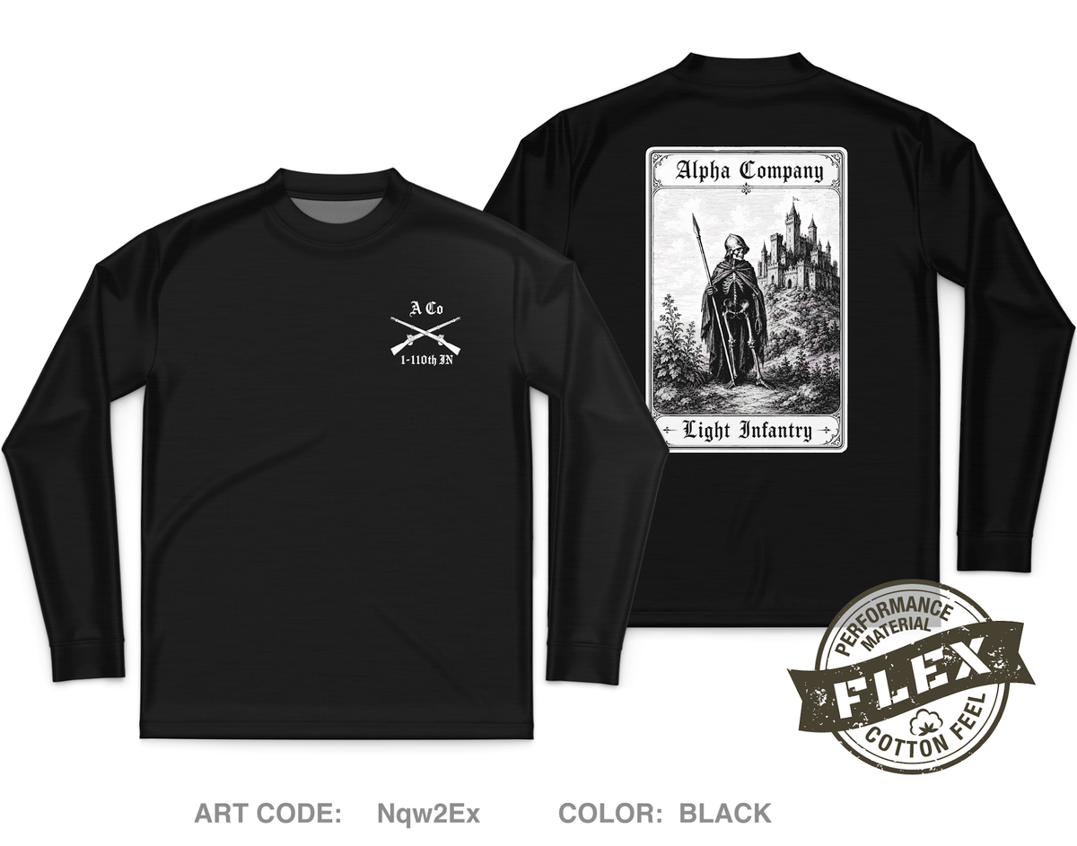 Alpha Company 1-110th Infantry Core Men's LS Flex Performance Tee - Nqw2Ex