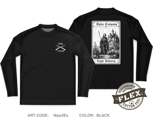 Alpha Company 1-110th Infantry Core Men's LS Flex Performance Tee - Nqw2Ex
