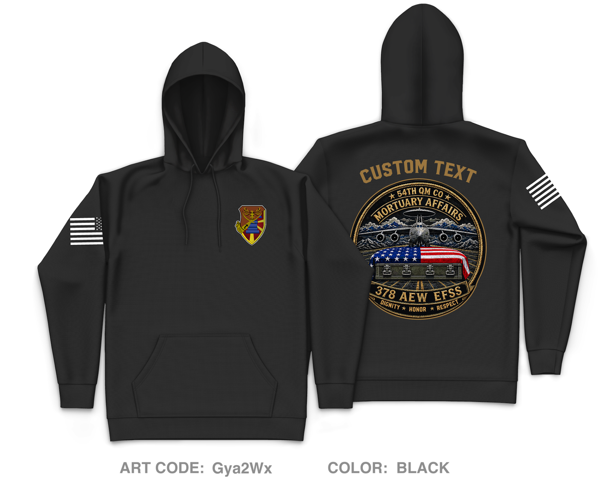 CUSTOM 54th/378th MA Core Men's Hooded Performance Sweatshirt - Gya2Wx