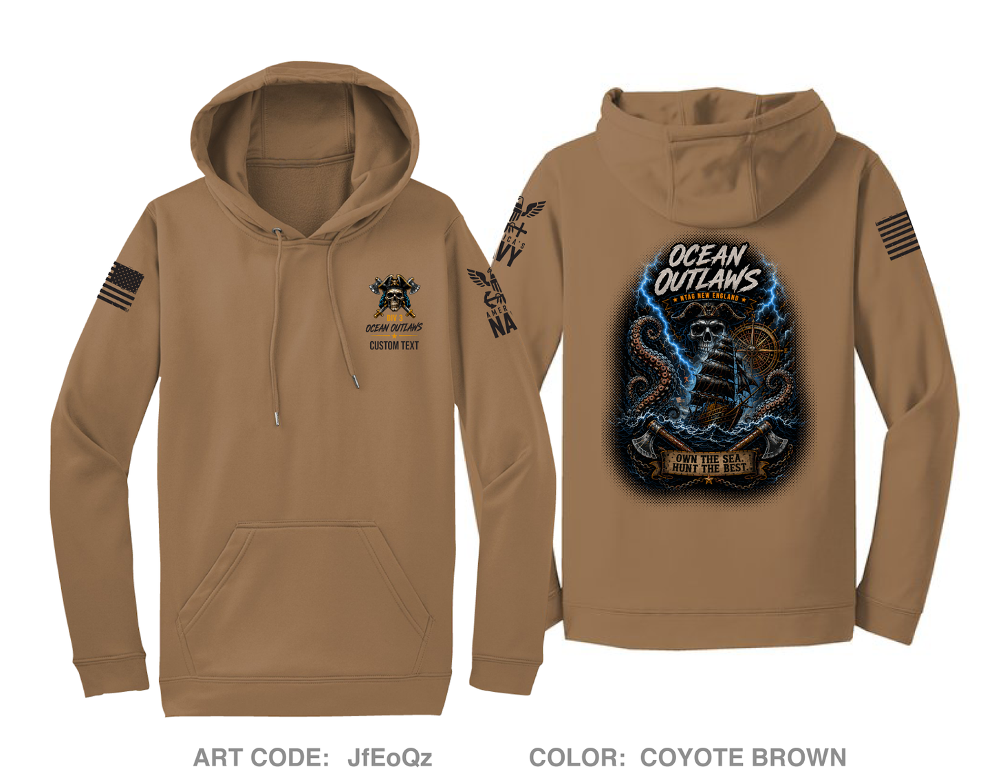 CUSTOM Ocean Outlaws Hi-Tech Performance Hoodie - JfEoQz