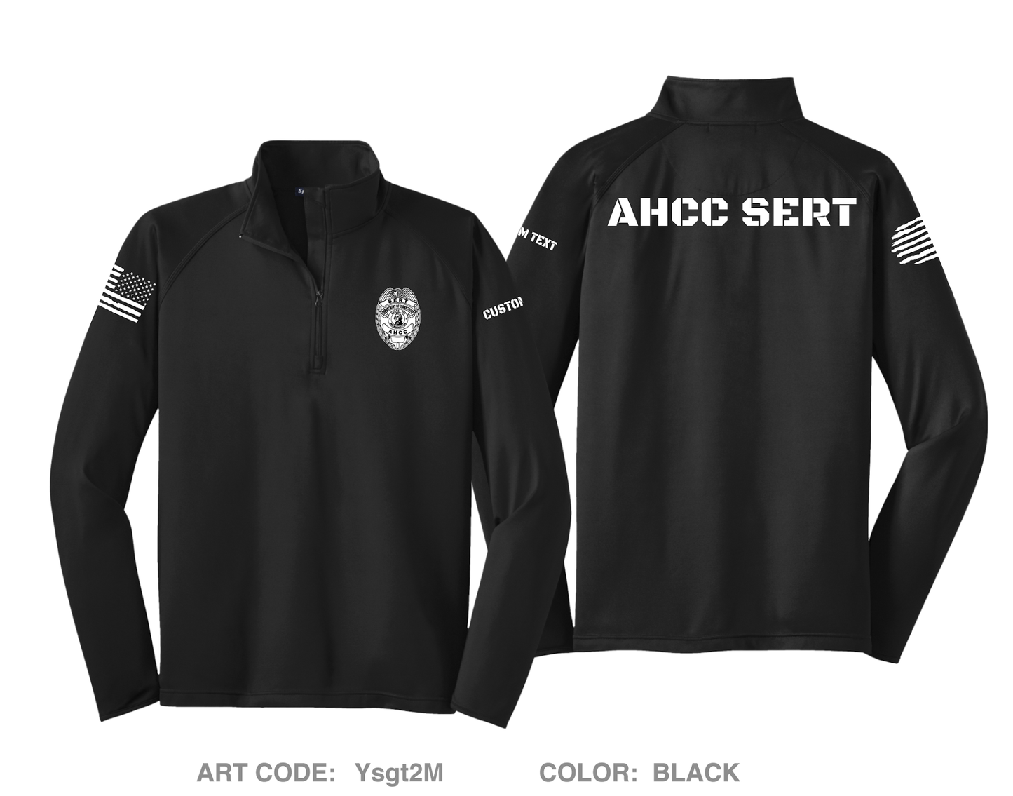 CUSTOM WA Department of Corrections AHCC SERT Hi-Tech Performance Quarter-Zip Fleece Jacket - Ysgt2M